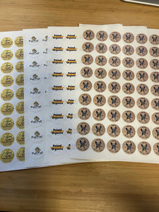 300 1 inch circle labels not laminated sheets